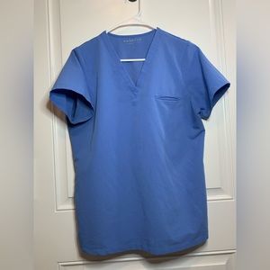 Mandala V-Neck Medical Scrub Top - Blue